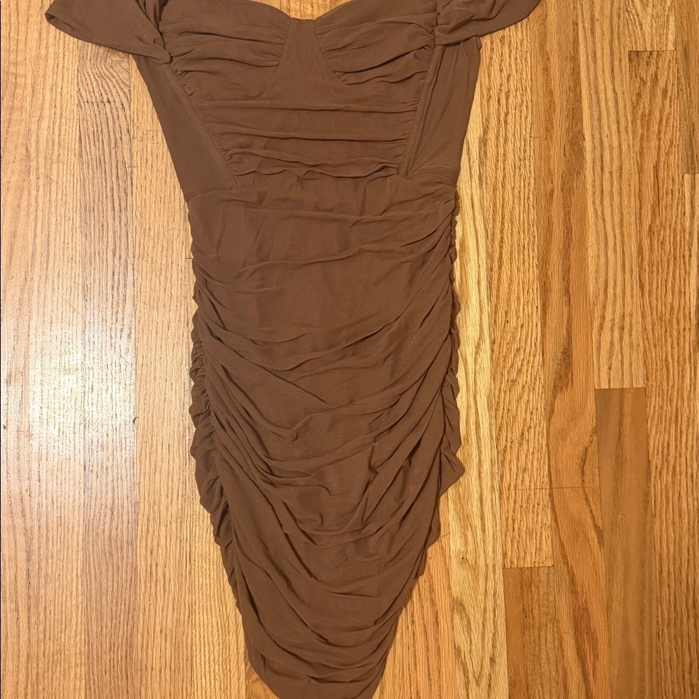 Brown tide dress